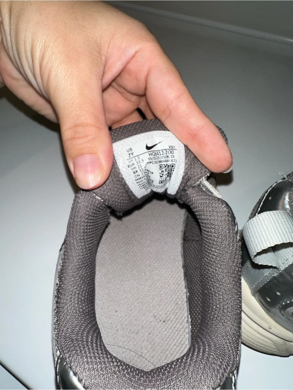Nike Kids Silver and Grey Performance Sneakers
